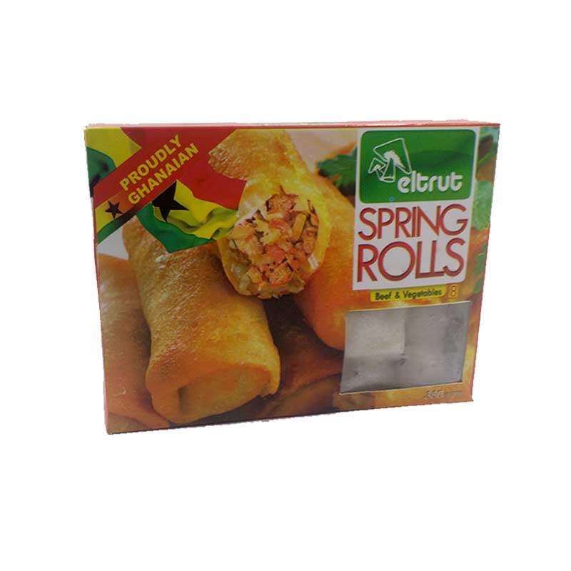 ELTRUT BEEF VEG SPRING ROLLS 8PCS 380G