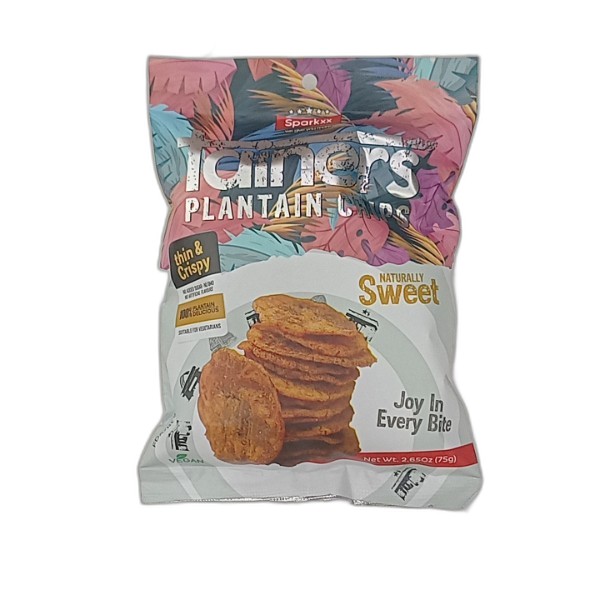 SPARKXX TAINERS PLANTAIN CHIPS 75G (NATURALLY SWEE
