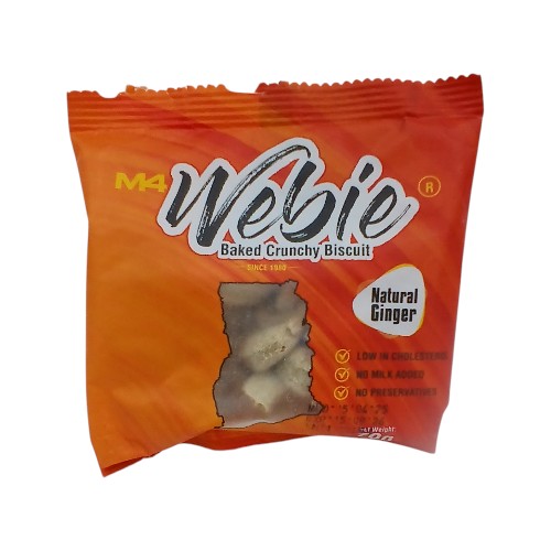 BISCUITS CRUNCHY BAKED GINGER 70G WEBIE