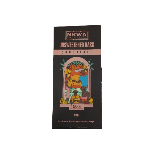 NKWA UNSWEETENED DARK CHOCOLATE 50G