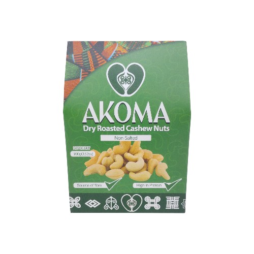 AKOMA DRY ROASTED CASHEWS 100G