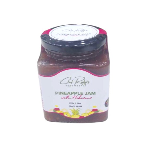 CHEF RUBYS PINEAPPLE JAM W HIBISCUS 370G