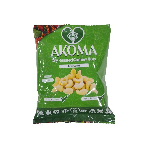 AKOMA DRY ROASTED CASHEWS 50G