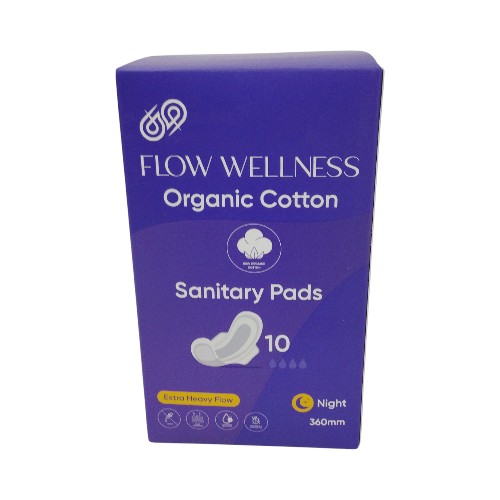 FLOW WELLNESS SANITARY PADS 10PCS NIGHT