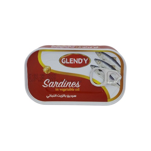 GLENDY SARDINES VEG OIL 125G