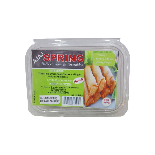 AJAJ CHICKEN VEG SPRING ROLLS 10PCS 440G