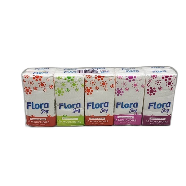 FLORA JOY HANDKERCHIEF 10PCS