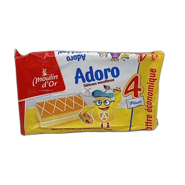 MOULIN DOR PACK FAMILIAL ADORO VANILLE 4X35GR