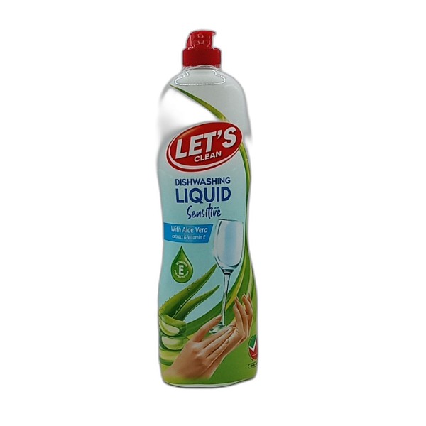 LETS DISHWASHING LIQUID ALOE VERA 750ML