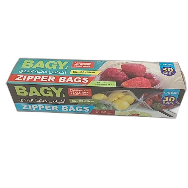 BAGY ZIP LOCK 25 X 25 CM 30 BAG