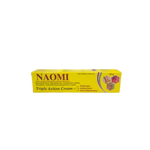 NAOMI TRIPLE ACTION CREAM YELLOW 30G