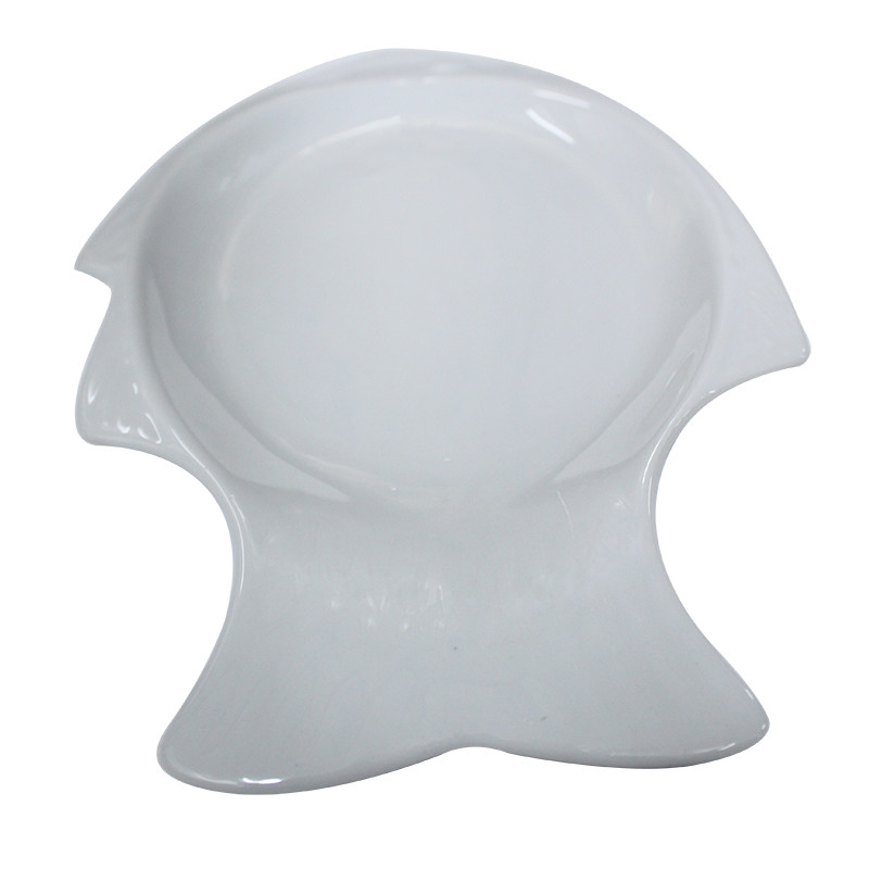 PLATTER CERAMIC FISH SHAPE 21X35CM 18-652A WHITE