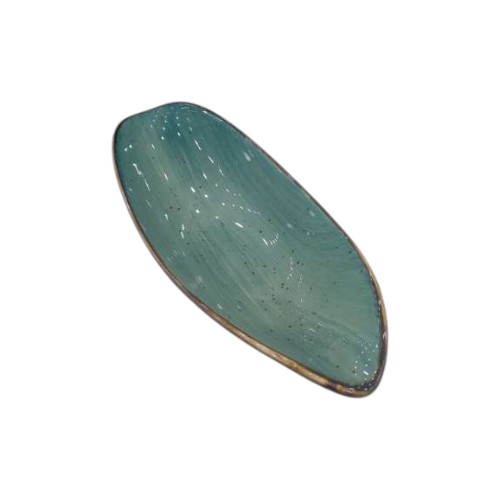 CERAMIC DEEP PLATE 24.5X10CM GREEN CZT04-33