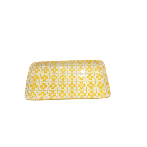 DANNYHOME RECT. PLATE 8 INCH YELLOW