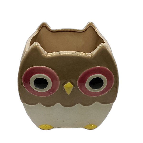 CERAMIC FLOWER POT 20X20CM OWL