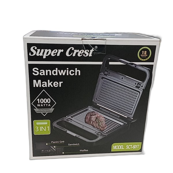 SUPER CREST SANDWICH MAKER 3 IN