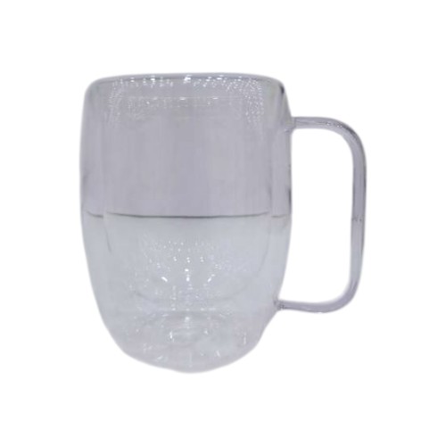 DANNYHOME DOUBLE WALL GLASS CUP 200ML 2PCS HANDLE