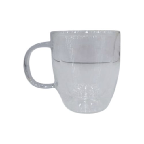 DANNYHOME DOUBLE WALL GLASS CUP 150ML 2PCS HANDLE