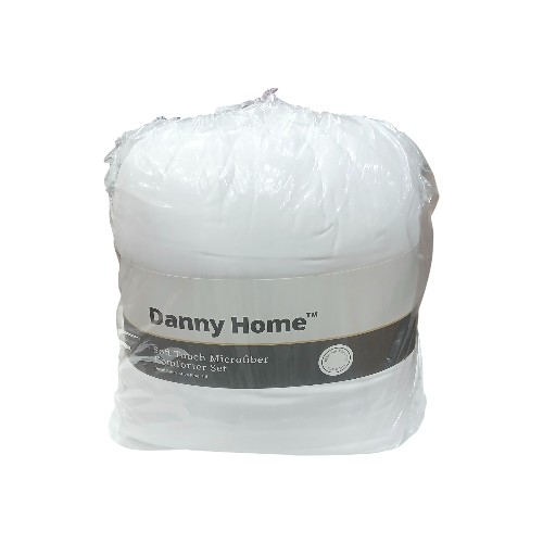 DANNYHOME QUILT SET WHITE 260X240CM 3PCS