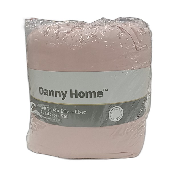 DANNYHOME COMFORTER SET PINK 3PCS 200X200CM