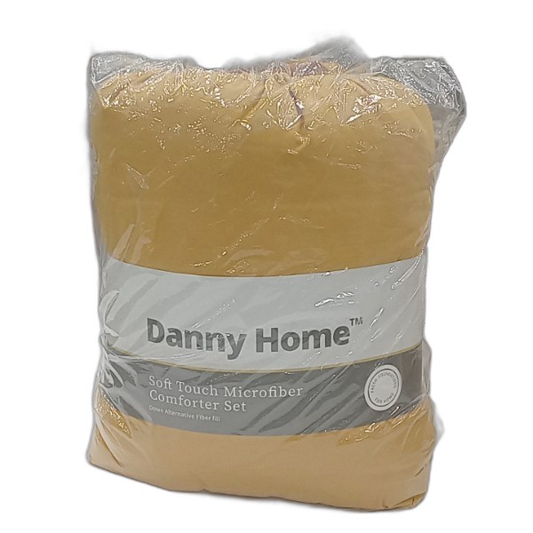 DANNYHOME COMFORTER SET YELLOW 2PCS 140X200CM