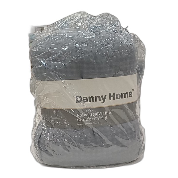 DANNYHOME COMFORTER SET GREY 2PCS 140X200CM
