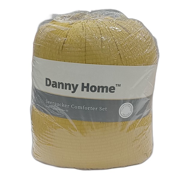 DANNYHOME COMFORTER SET YELLOW 3PCS 200X200CM