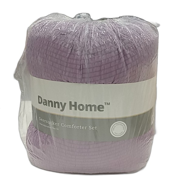 DANNYHOME COMFORTER SET PURPLE 3PCS 200X200CM