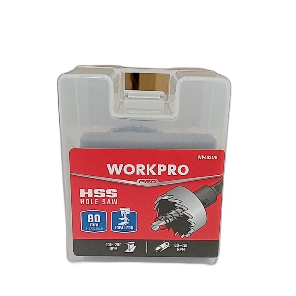 WORKPRO HSS METAL HOLE SAW 80MM