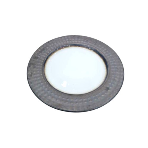 PLATE CERAMIC METALIC 23CM RND