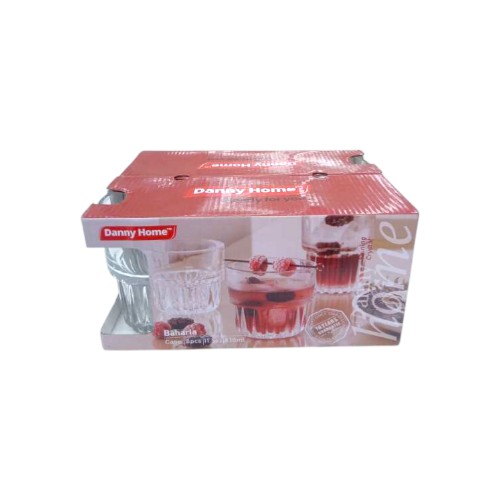 DANNYHOME GLASS CUP SET 6PCS 330ML