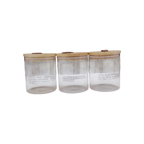 DANNYHOME GLASS STORAGE JAR 750ML SET OF 3