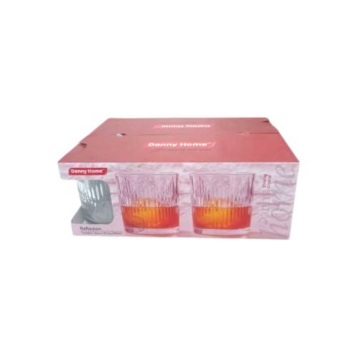 DANNYHOME GLASS CUP SET 6PCS 350ML