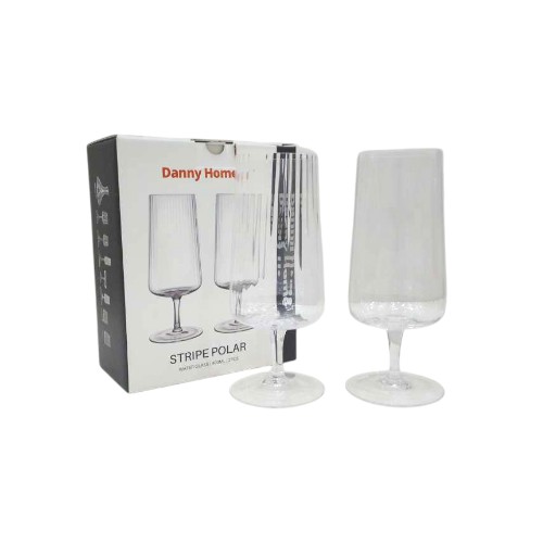 DANNYHOME GLASS CUP SET OF 2 400ML