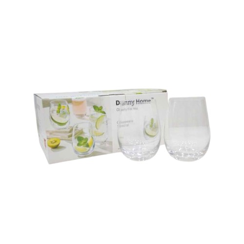 DANNYHOME GLASS CUP SET 6PCS 450ML