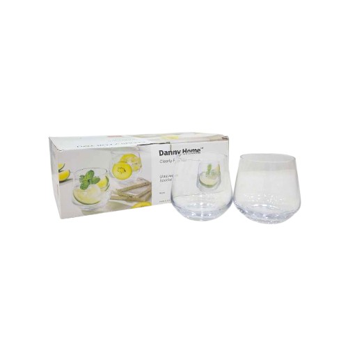 DANNYHOME GLASS CUP SET 6PCS 360ML