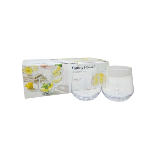 DANNYHOME GLASS CUP 420ML SET OF 6