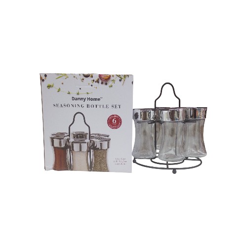 DANNYHOME SPICE JAR SET 6PCS W STAND