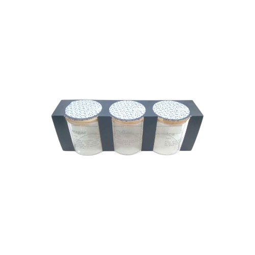 DANNYHOME GLASS STORAGE JAR 750ML SET OF 3