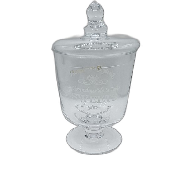 DANNYHOME GLASS STORAGE JAR 12.5X21.1X13CM