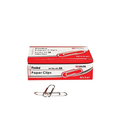 FOSKA PAPER CLIPS 50MM 100PCS AS-35