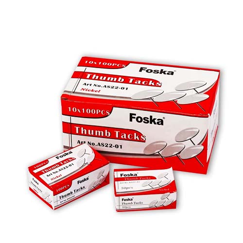 FOSKA THUMB TACKS PIN 100PCS AS22-01