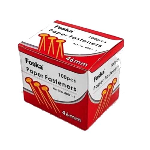 PAPER FASTENERS FOSKA 25MM 100PCS