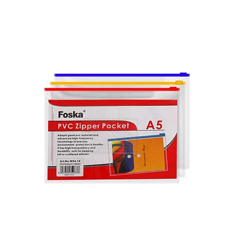 FOSKA A4 PVC ZIPPER POCKET W56-14