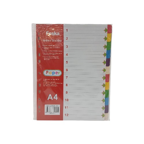 FOSKA PAPER FILE A4 INDEX HF290-12C