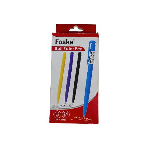 FOSKA BALL PEN BLACK 24PCS XH2183