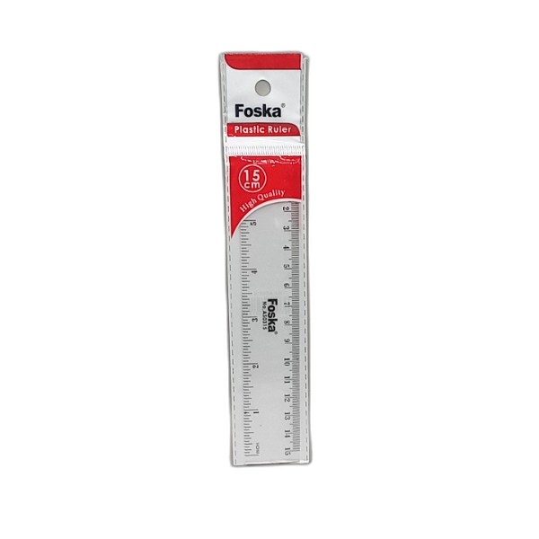 FOSKA RULER 16CM PLASTIC AS0315