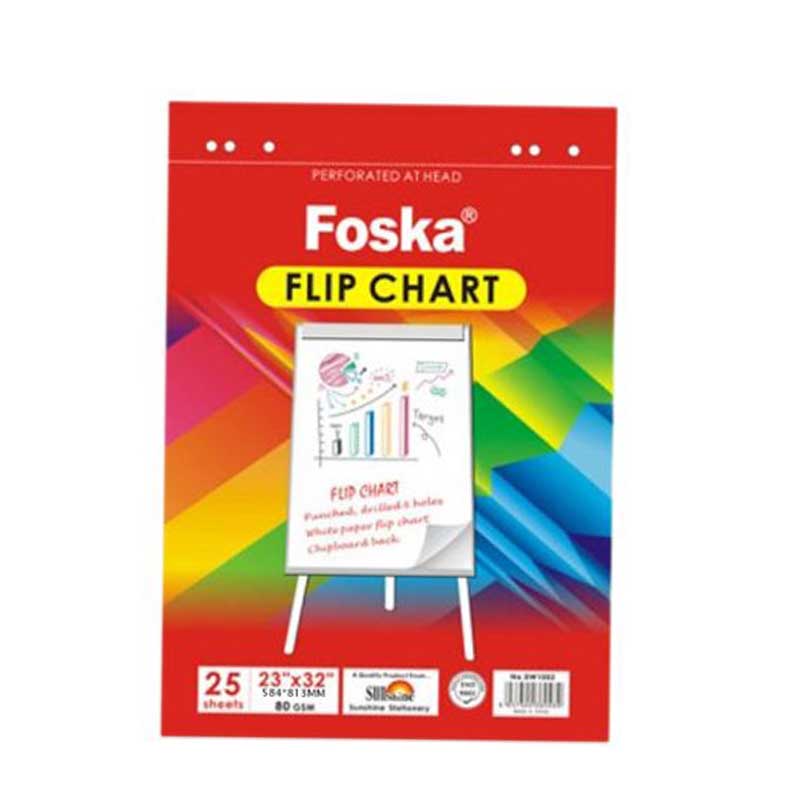 FOSKA FLIP CHART 585X810 25SHEETS DW1002