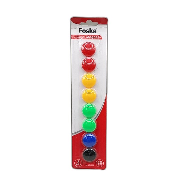 FOSKA MAGNET COLOR 20MM 8PCS JZ1502