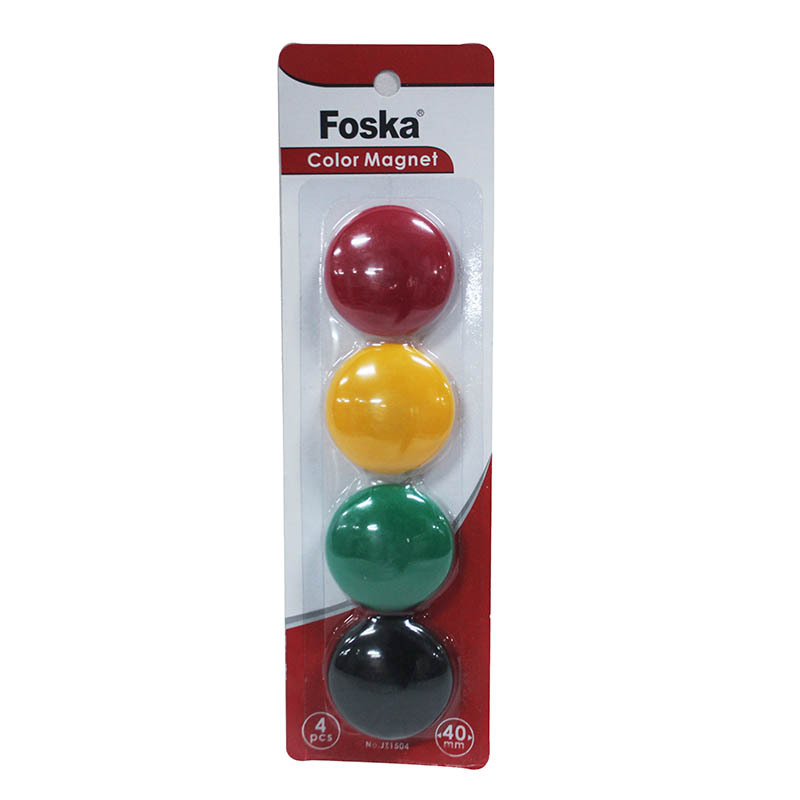 FOSKA MAGNET COLOR 40MM 4PCS ROUND